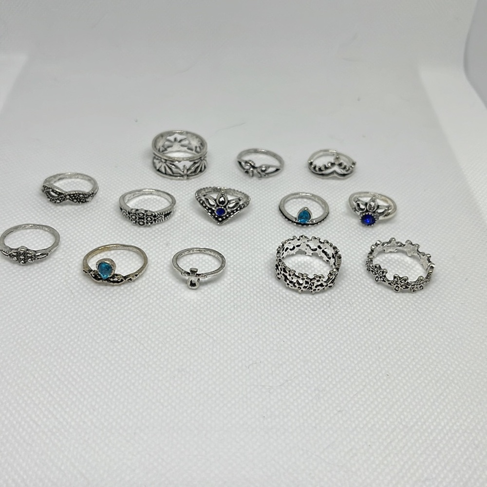 13 Boho ring bundle